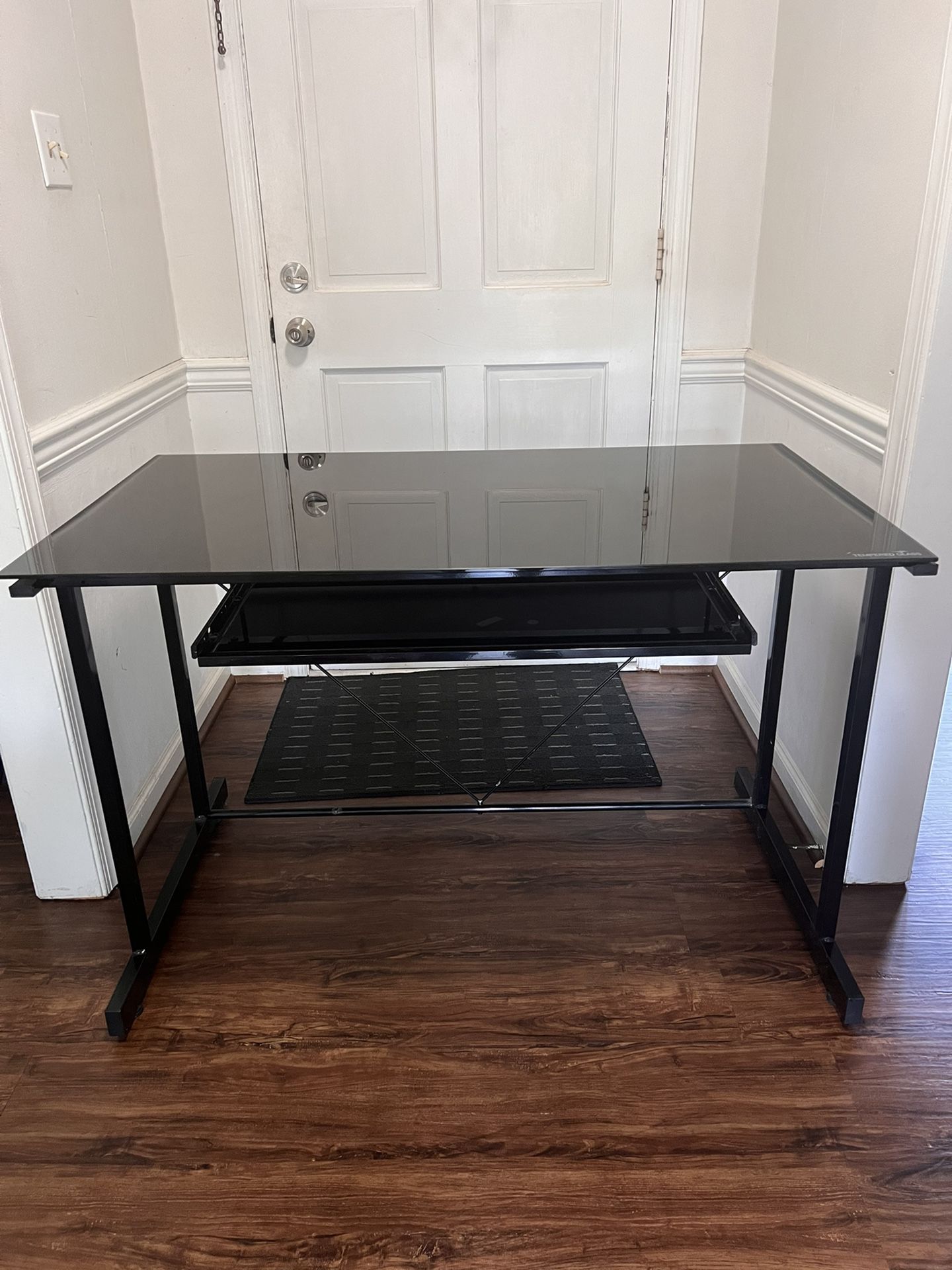 Tempered Glass With Metal Frame Desk