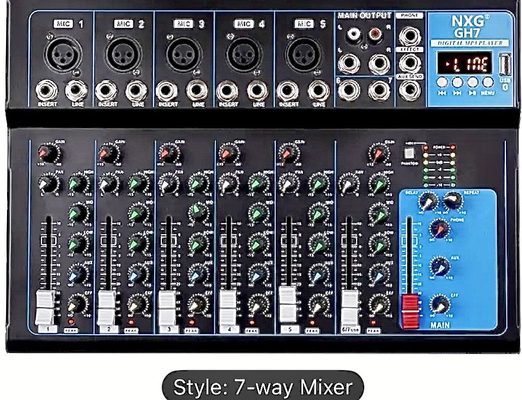 7 Channel Mixer MP3 Player