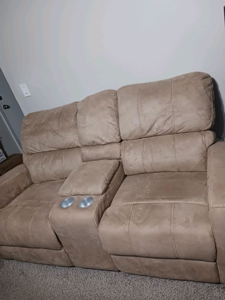 Suede Love seat Recliner Chair In Clearwater