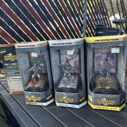 Marvel Comics 1996 Limited Edition pewter action figures with Certificate of Authenticity 