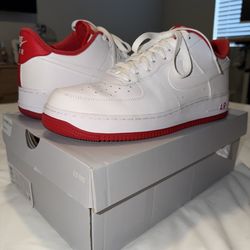 Nike Air Force 1 ‘07 White Red Size 12
