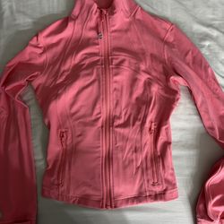Pink Lululemon cropped define jacket