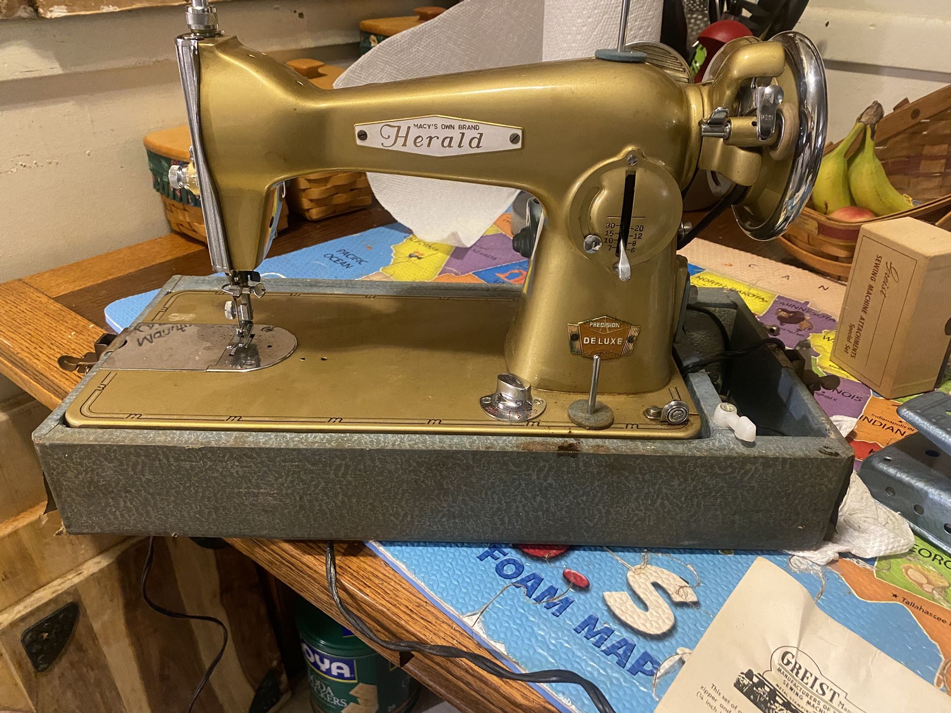 Vintage Herald ( By Macys) Table Sewing Machine