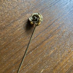 Gold Rose Shaped Lapel Pin 