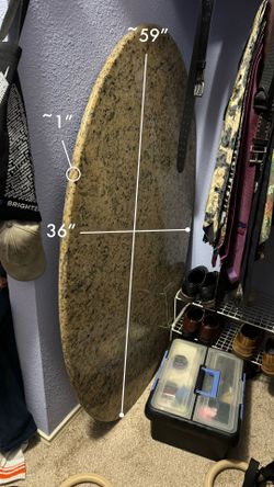 Rose Granite Tabletop - Oval, 36” x 59” x 1”