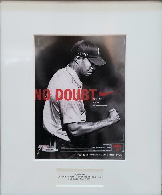 Nike Golf 2012 Championship Professionally Framed PicTiger Woods Rare