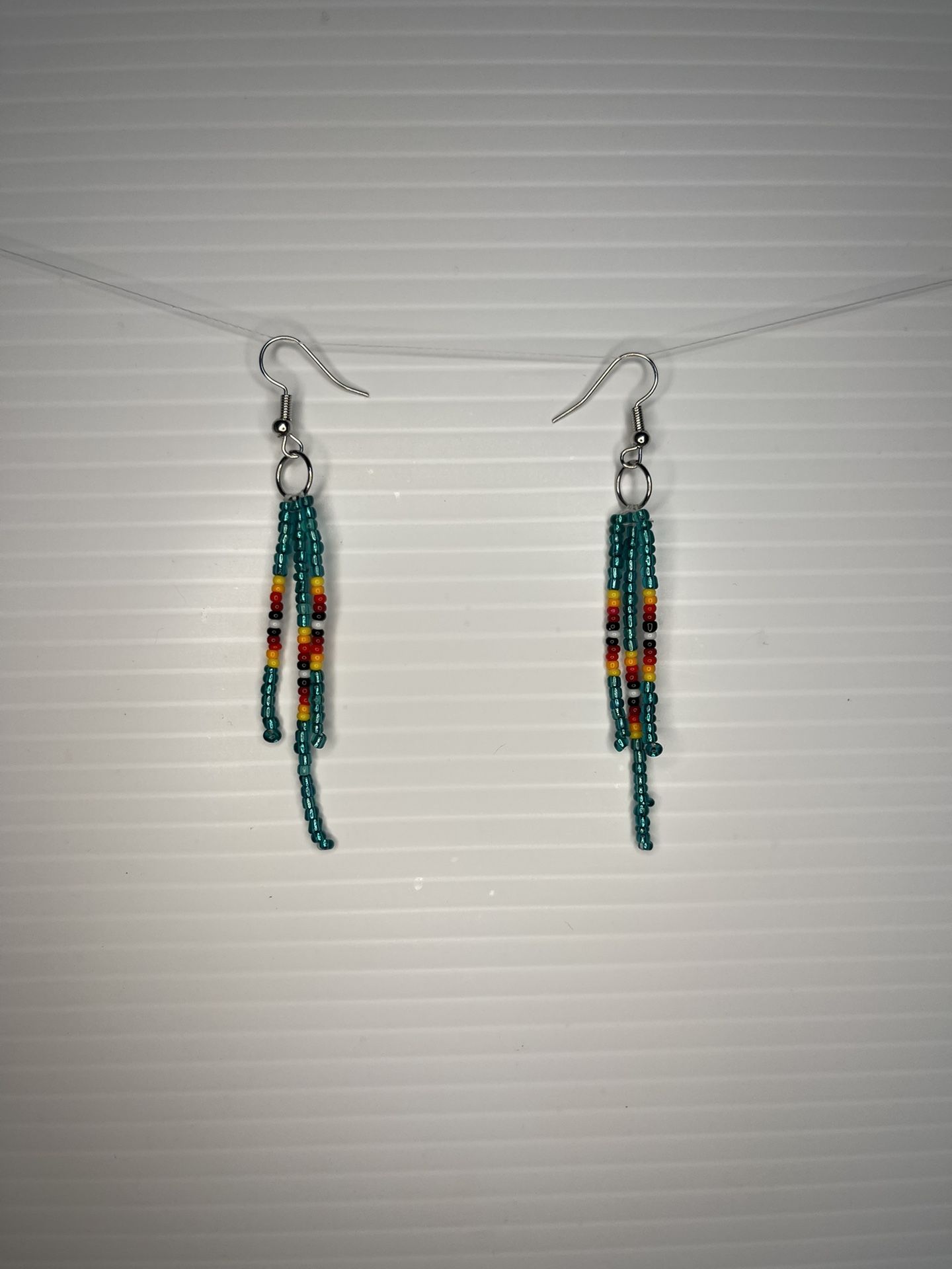 Three strand fringe native earrings (New)