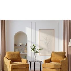 SET OF ACCENT CHAIR FOR LIVING ROOM . Accent Chair for Living Room, Upholstered Chenille Modern Accent Chair with Padded Armrest, Comfy Single Sofa fo