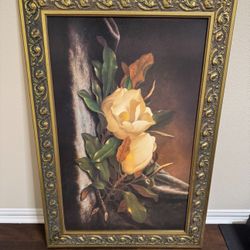 Magnolias At Twilight Floral Painting
