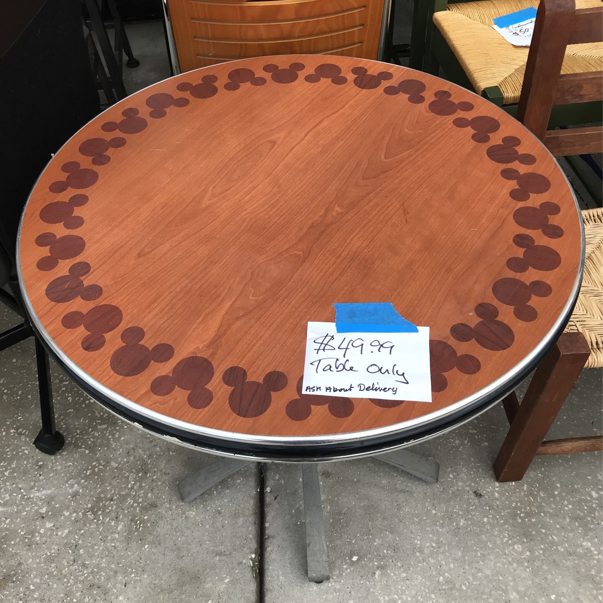 Walt Disney Mickey Mouse Table Prop With Two Chairs 