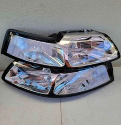 99-04 Ford Mustang Headlights Luces Focos Micas Faros Faroles Headlamps