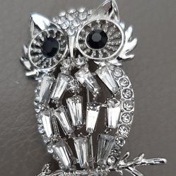 Various Owl Brooches with Crystals.$10 each