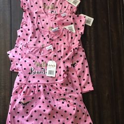 Brand New Dresses Pink Polka Dot $10 Each. Hair 