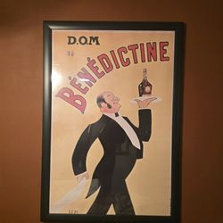 Vintage Don Benedictine Ad Print Framed 24 X 36"