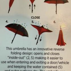 Umbrella Black Two Person 58 Inches Wind Proof