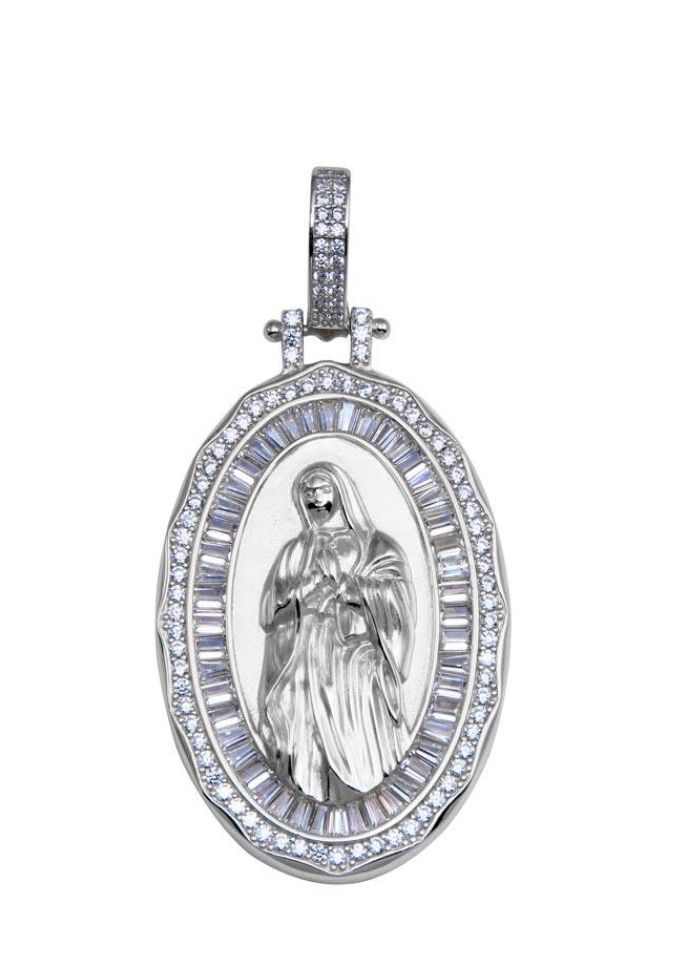 Silver Virgin De Guadalupe Pendant