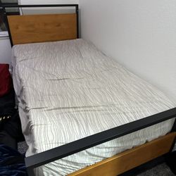 twin size bed with mattress