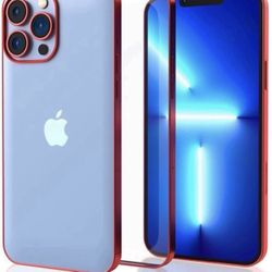 Defender Case for iPhone 13 Pro Max, Shockproof Camera Protector Phone Case, Clear Case for iPhone with Colored Edges, 6.7 inch Drop-Tested Anti-Scrat