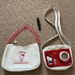 hello kitty bags and hair clip