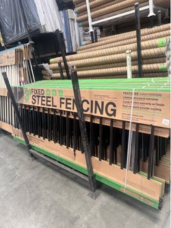32” H x 93” L steel fence panels