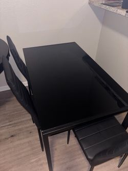 Black Glass Table
