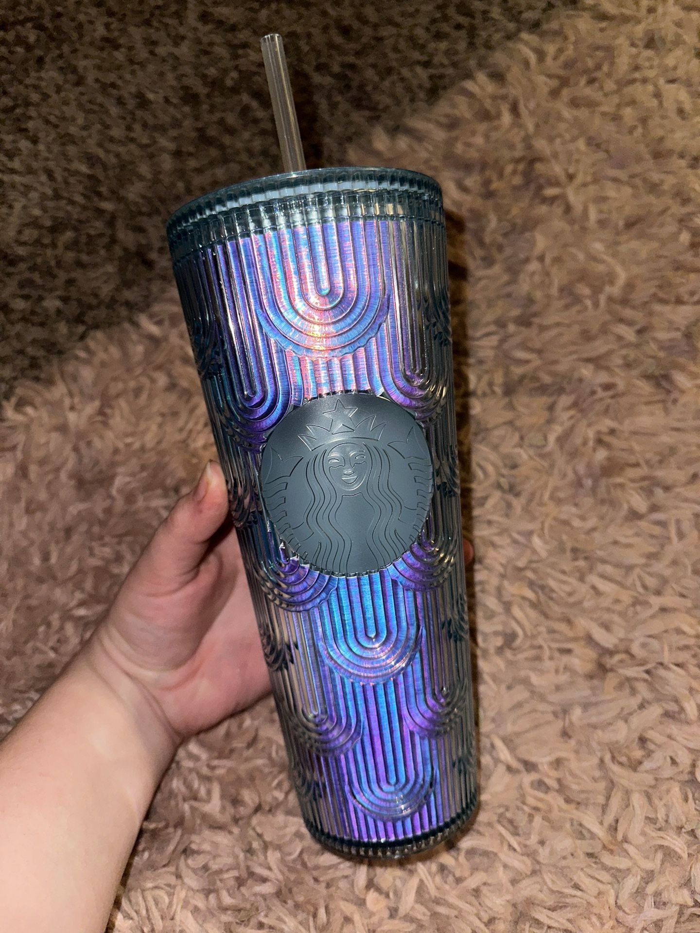 Scalloped Iridescent Starbucks Cup