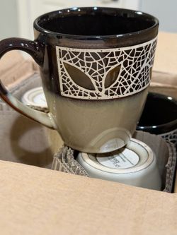 Set of 4 new cups Gourmet Basics Alexandria Mikasa