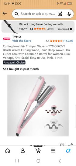 Brand New In Box TYMO Curling Iron Hair Crimper Wave