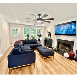 Luxury Blue Macy’s Sofa – $2,500 Original Value