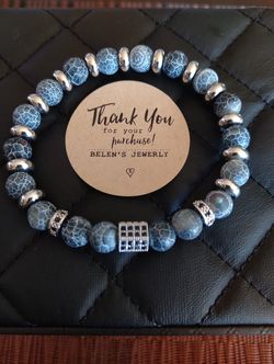 Mate Black Weathered Unisex Bracelet