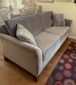 Apt. 2B Velvety Grey Sofa Bed