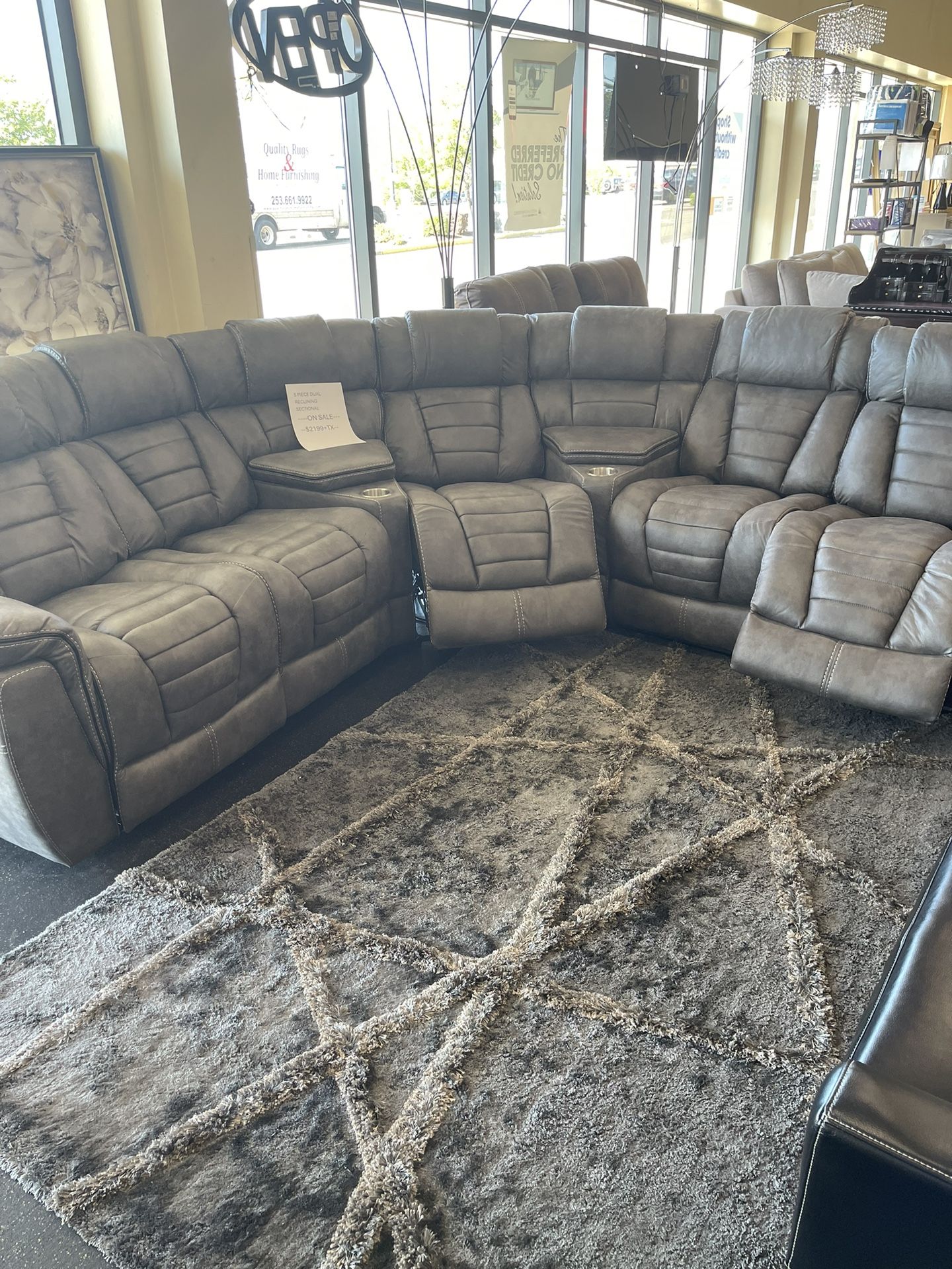 Power Reclining Sectional On Sale