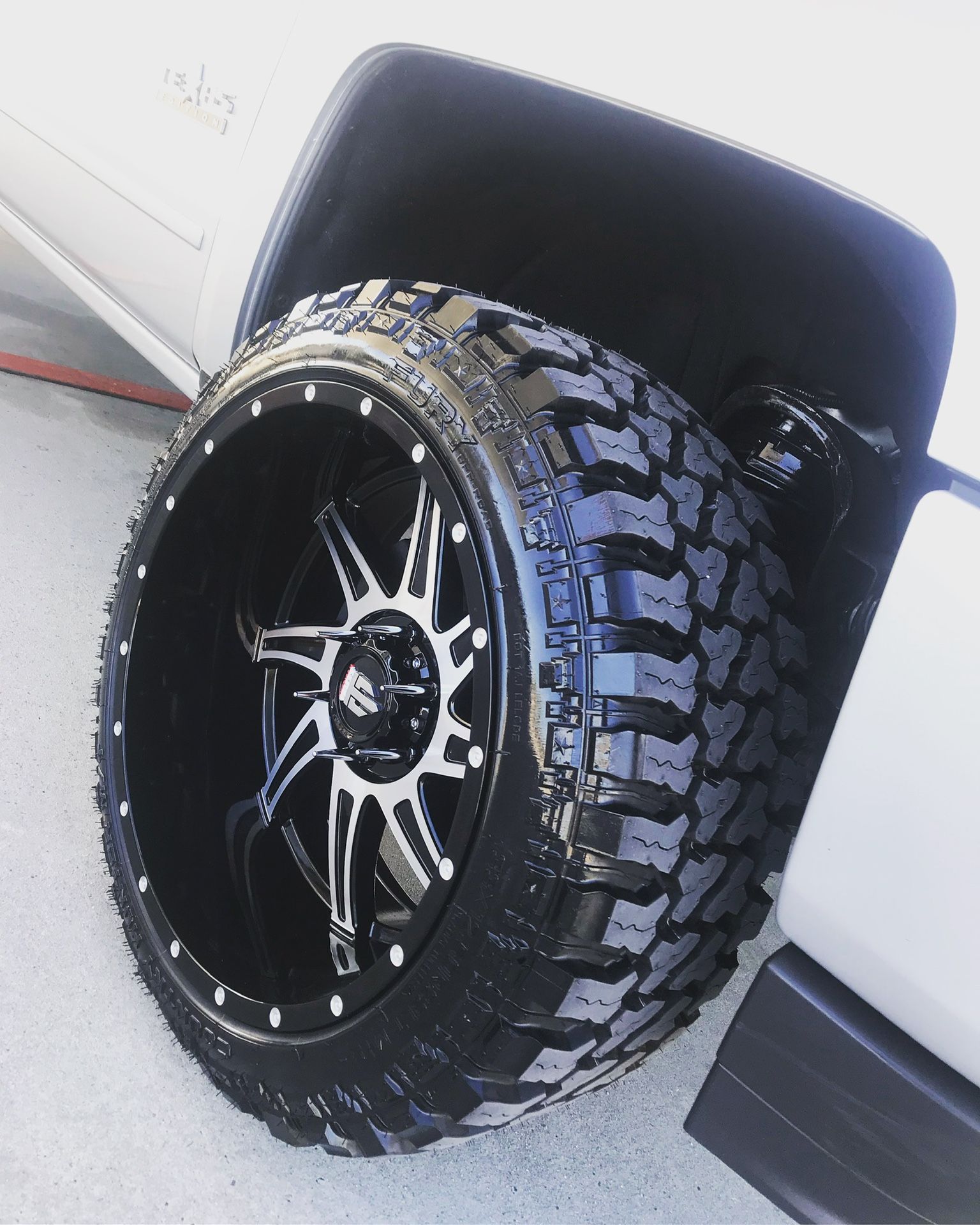 22x12 American truxx on 33s fury tires for Sale in Houston, TX - OfferUp