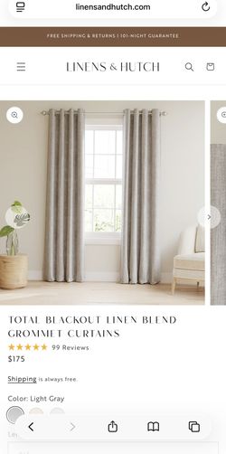 Linens & Hutch Blackout Curtains *Never Been Used.