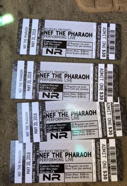 Nef the Pharaoh tickets
