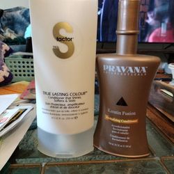 S Factor Lasting Color and Pravana Revitalizing Conditioners
