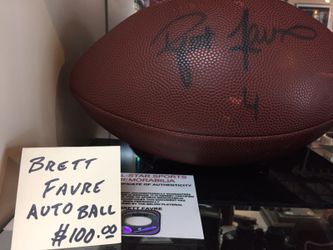 Brett Favre autographed football with COA
