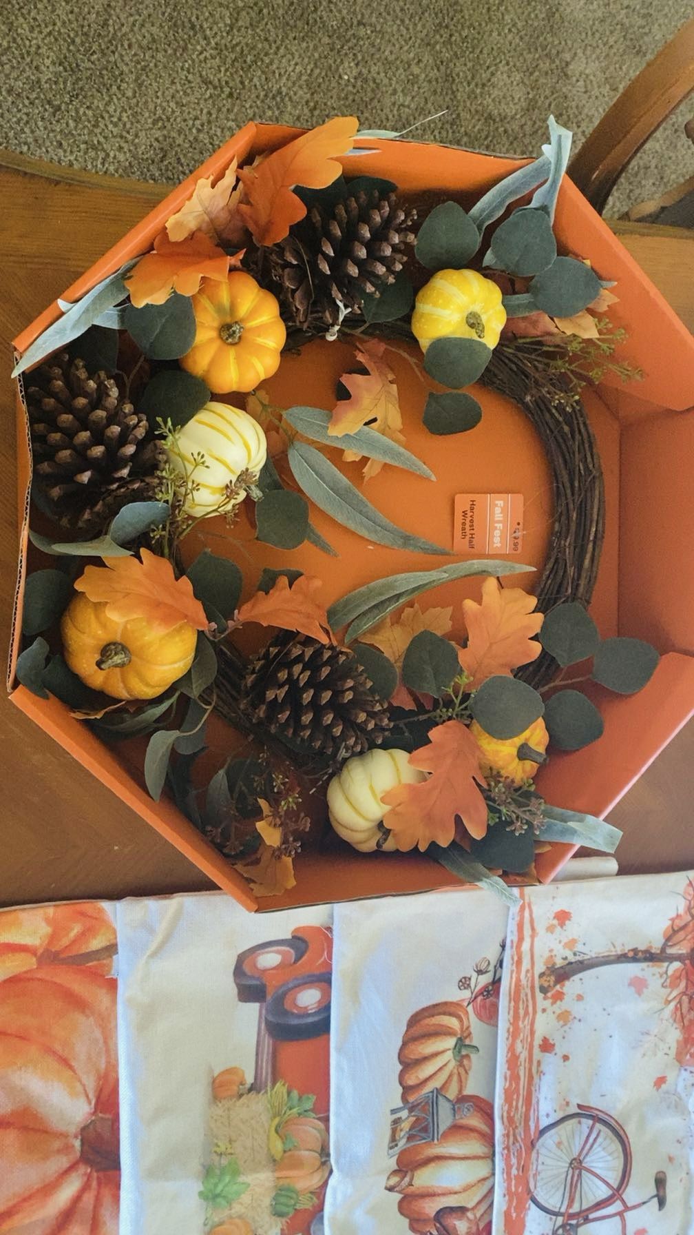 FaLL WrEAth & 4 PiLLoW cAsEs BuNdle