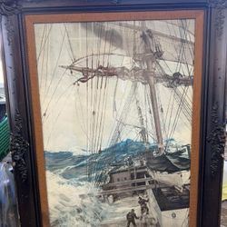 Large Frame Ship Wreck Wall Art 