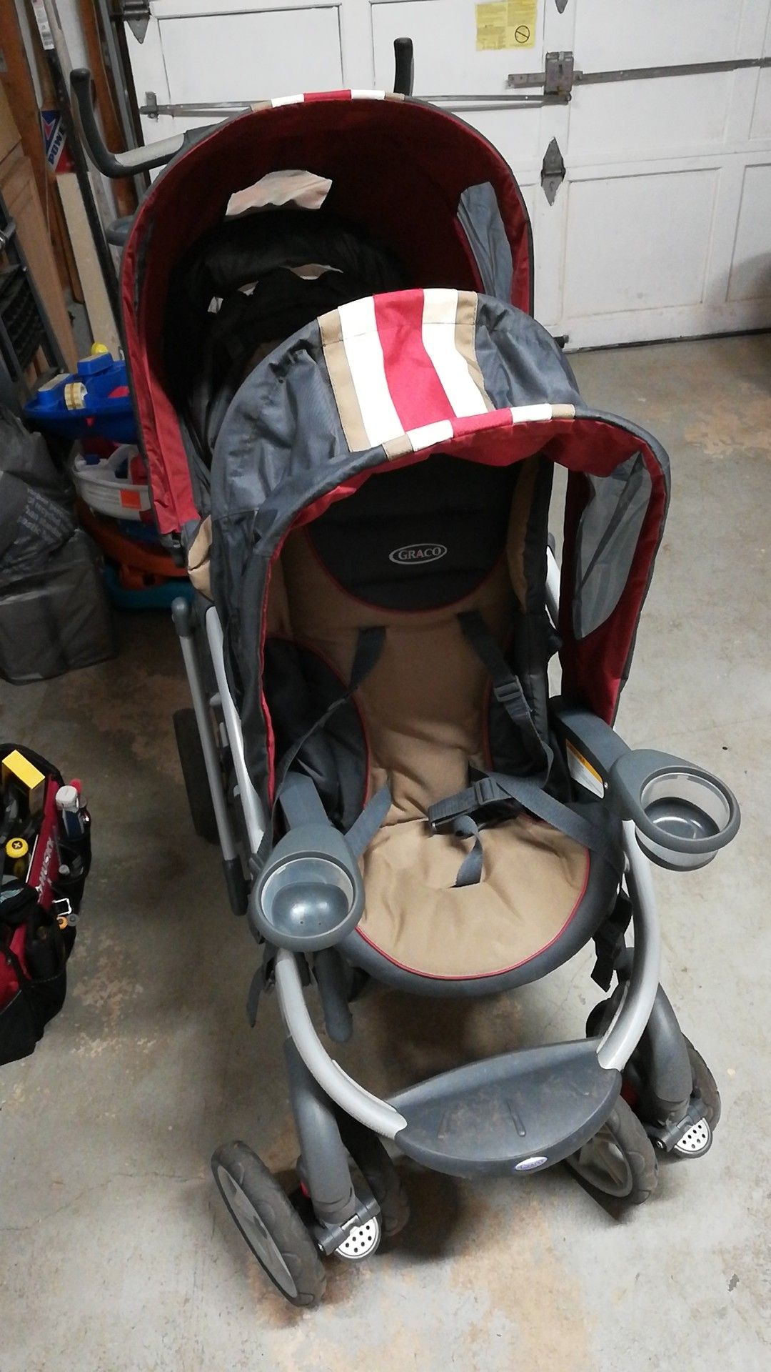 Graco dual seat stroller gently used