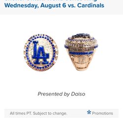 Dodgers Tickets Ohtani Ring 