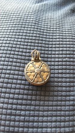 Vintage Brass Round Pendant