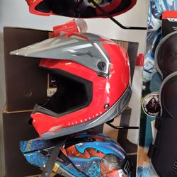 Fly Racing Motocross Helmet Red and Gray size XXL brand new September 2026 special deal $100 cash out the door