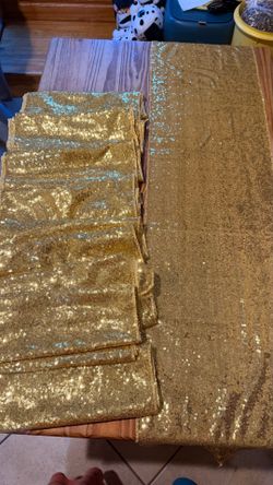 Caminos para mesa dorados 10 /gold runners for table (10)