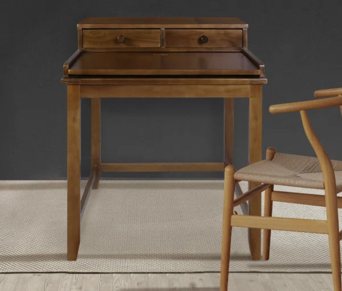 Solid Wood Writing Desk Assembled