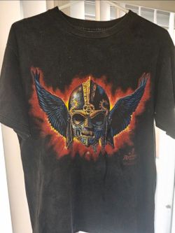 Vintage 1997 Ossa Ravenhead Alchemy Gothic T-Shirt

