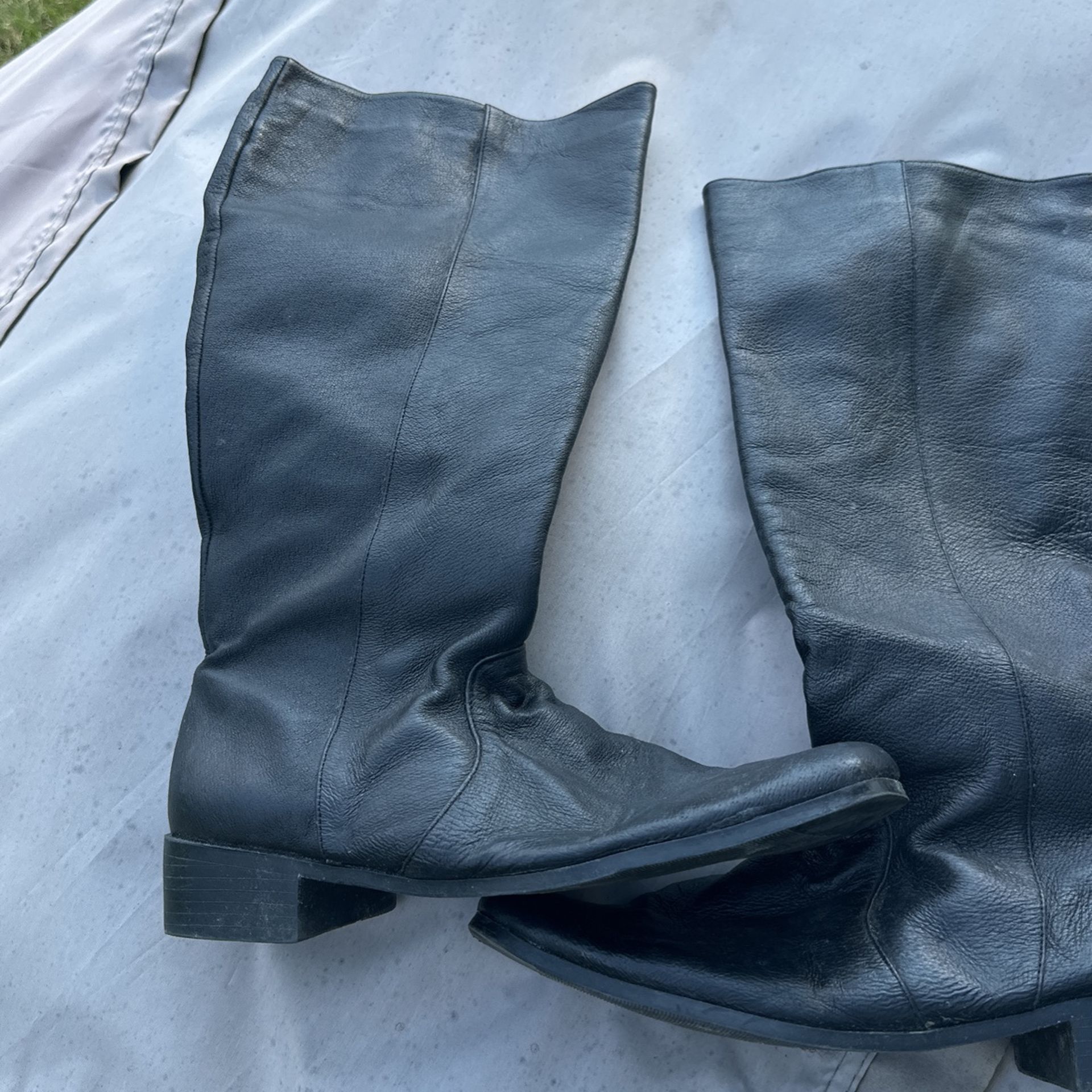 Black Leather Women's Boots