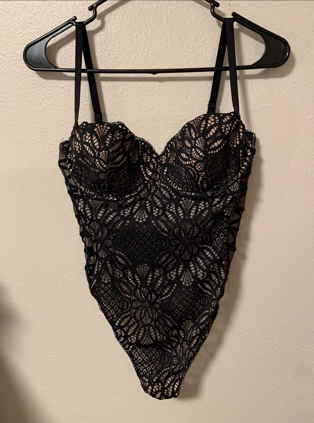 Womens Victoria Secret Lace Bustier Bodysuit