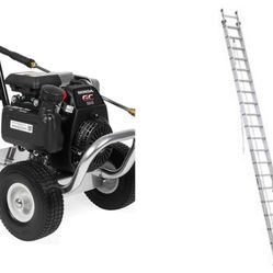 Pressure Washer And 40 Foot Aluminum Ladder 