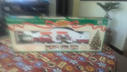 VINTAGE SANTALAND LOGGER BEARS EXPRESS CHRISTMAS TRAIN SET NEW IN BOX MAKE OFFER
